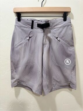 NWT Backcountry Slickrock 9in Bike Short Lavender Gray Topo Print Women's XS